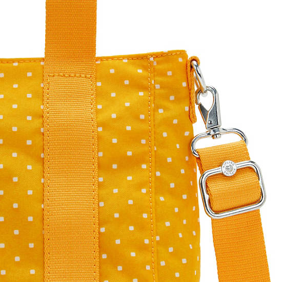 Kipling Asseni Mini Printed Tote Bags Soft Dot Yellow | CA 1463JP